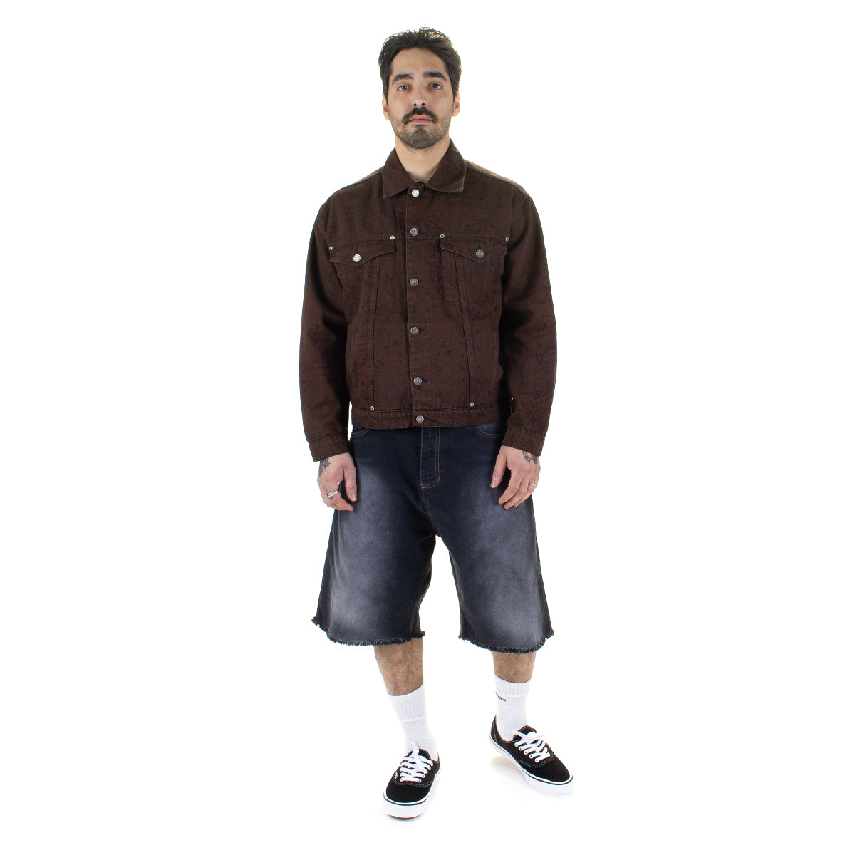 Sun Dyed Baggy Denim Shorts