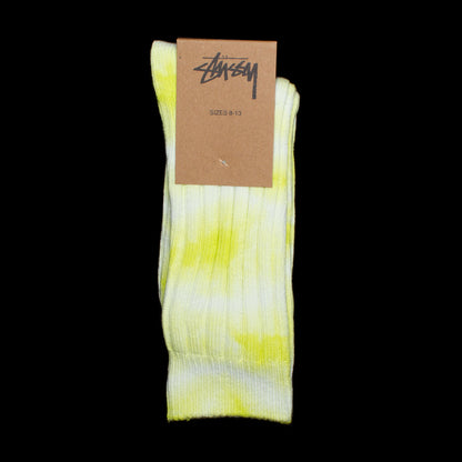Dyed Ribbed Crew Sock