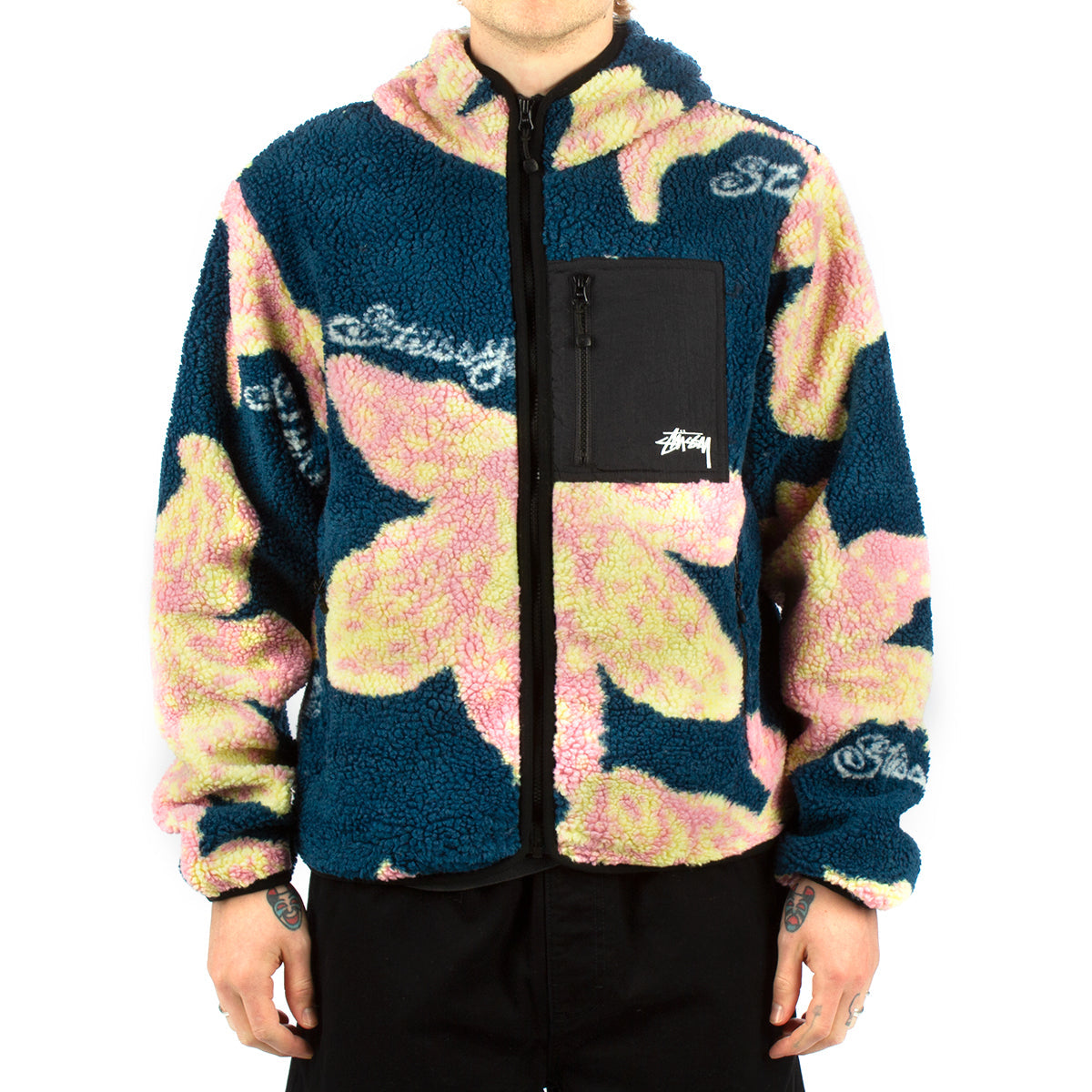 Floral Sherpa Hood Jacket