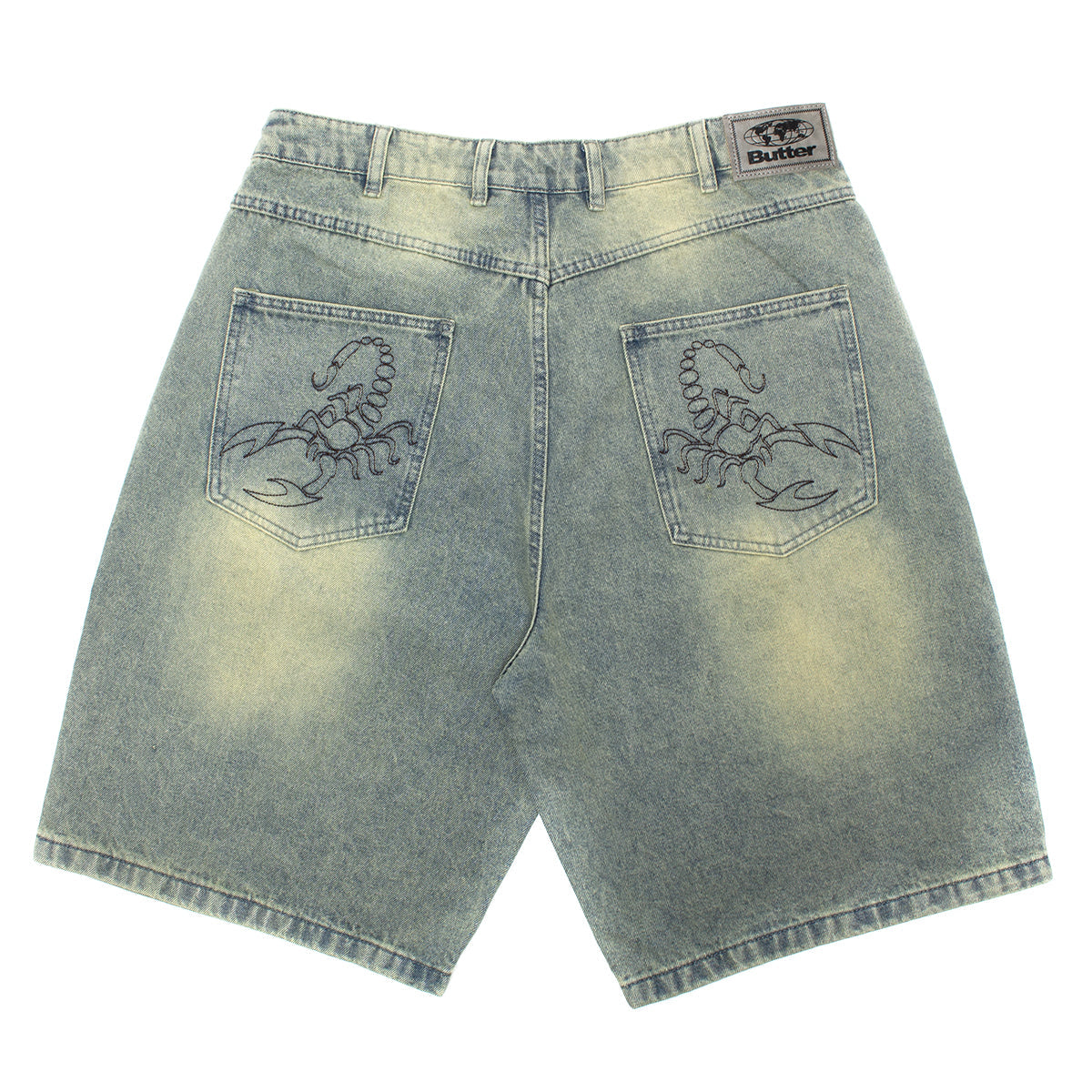 Scorpion Stitch Denim Shorts
