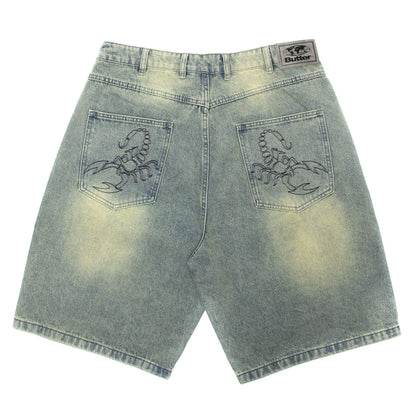Scorpion Stitch Denim Shorts