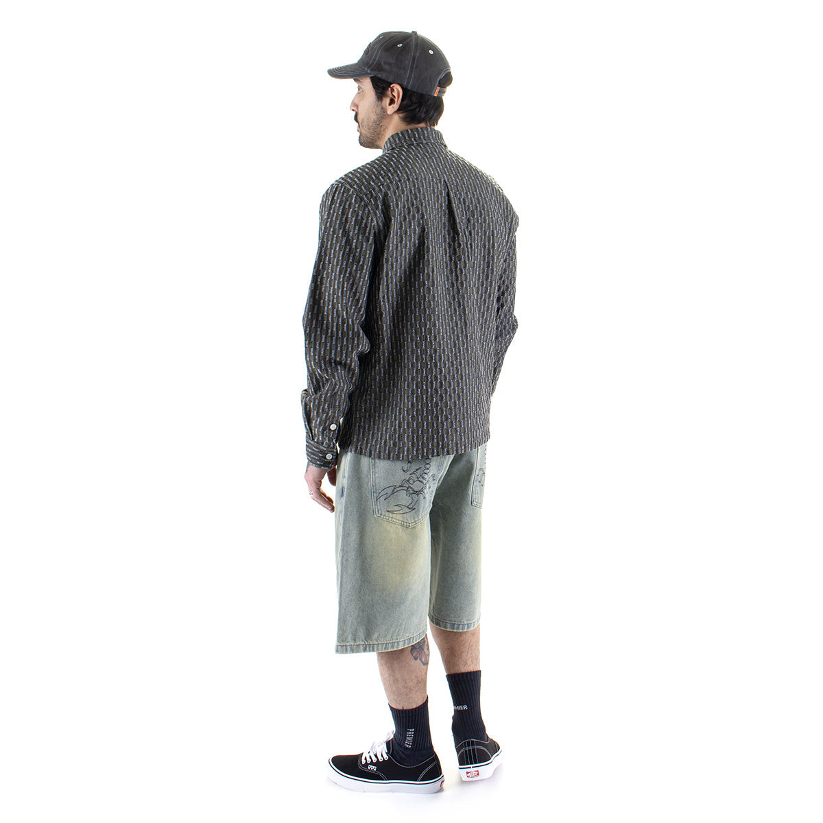 Scorpion Stitch Denim Shorts