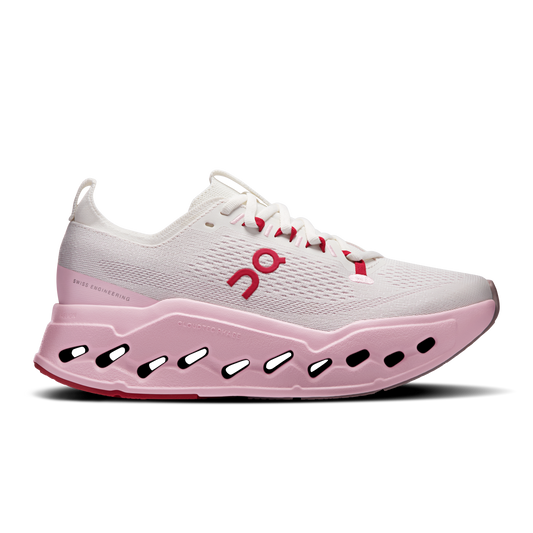 On Running Women's Cloudsurfer Max Shoes - Ivory / Peony