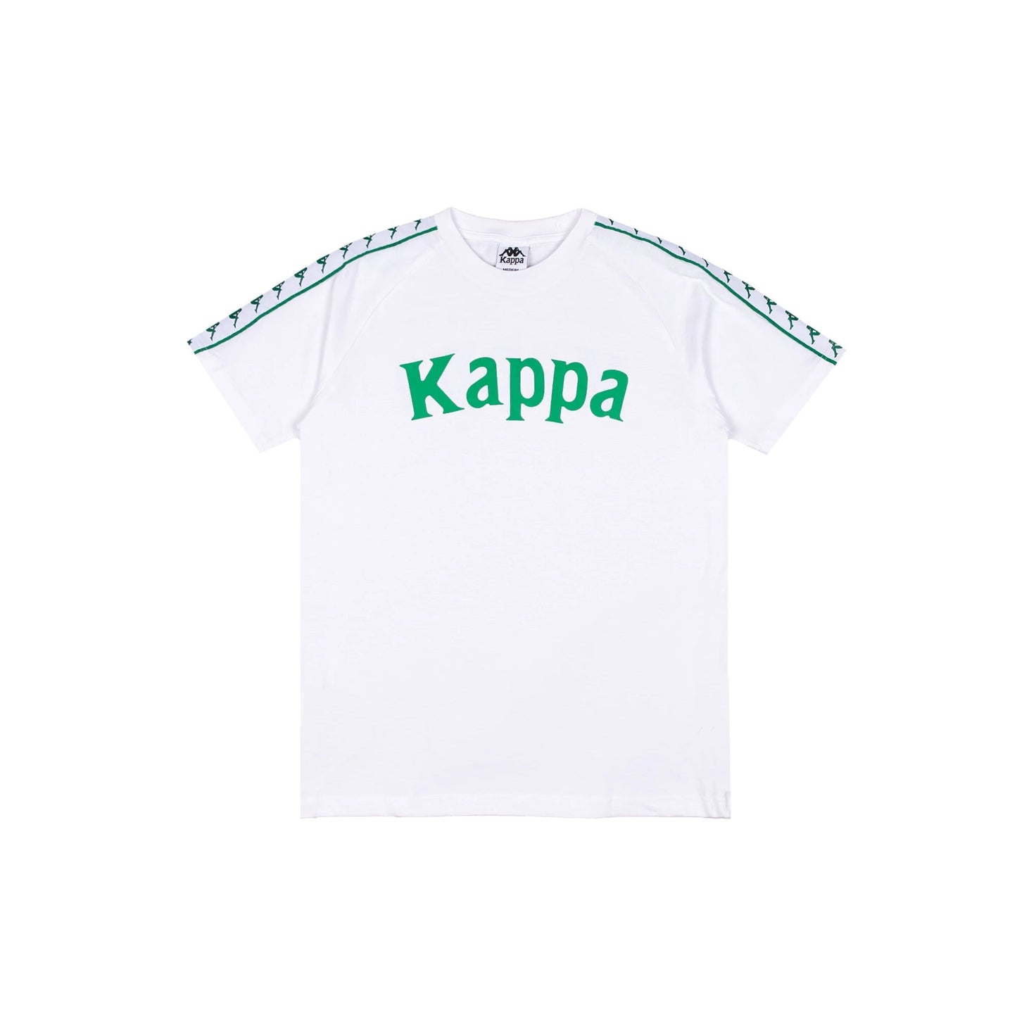 Kappa Men's 222 Banda Balima T-Shirt - White / Green Tee