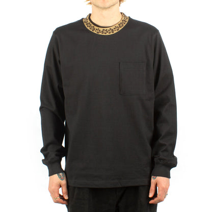 Flower Mock Neck L/S Crew