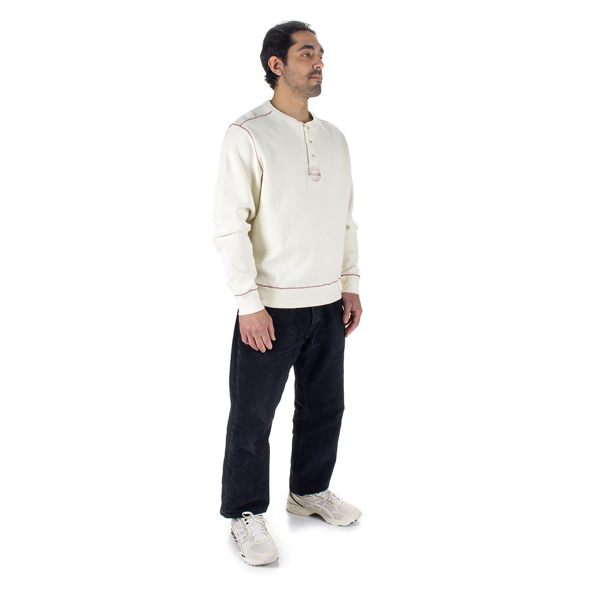 Henley Waffle Sweat