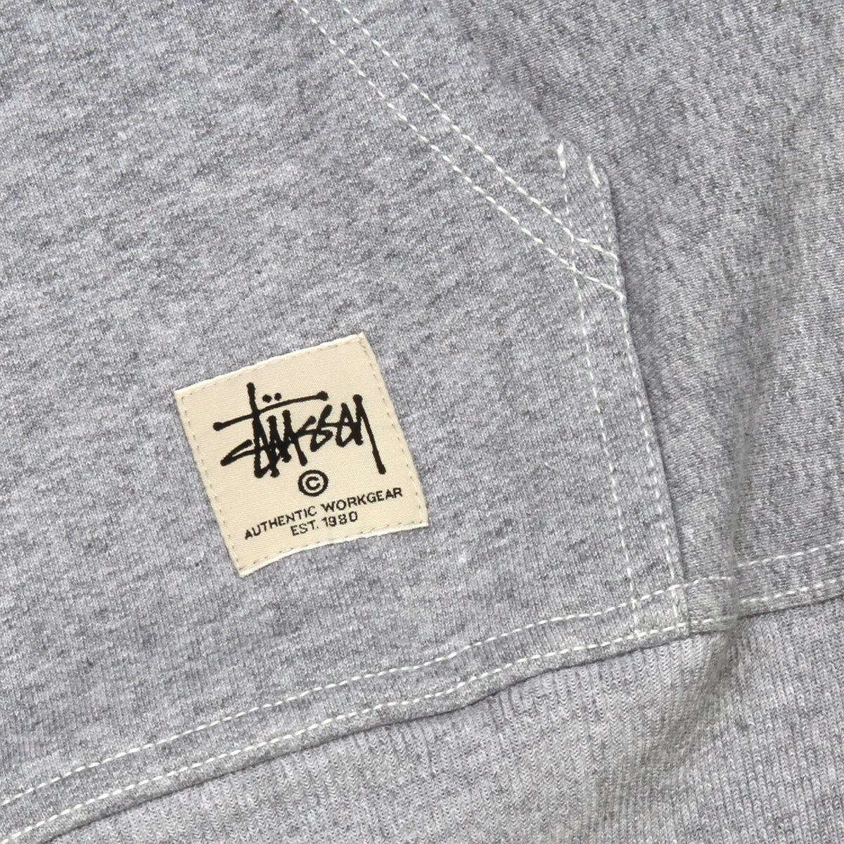 Contrast Stitch Label Hoodie