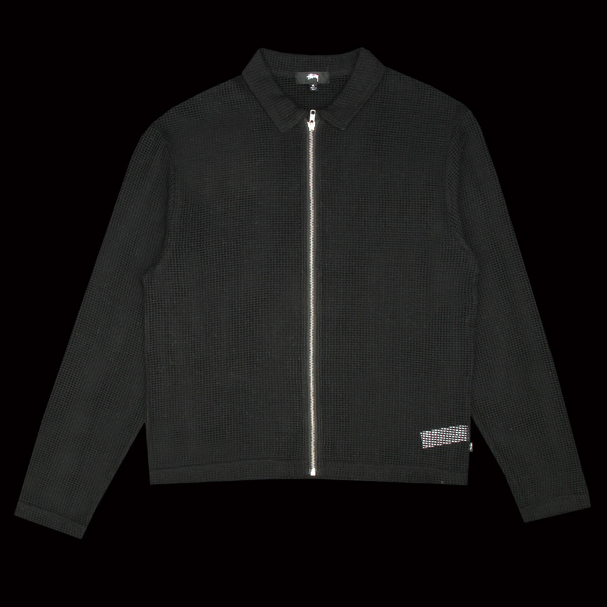 Cotton Mesh Zip L/S Shirt