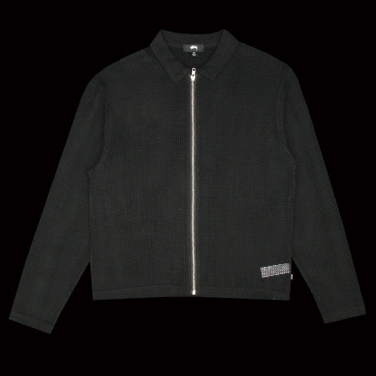Cotton Mesh Zip L/S Shirt