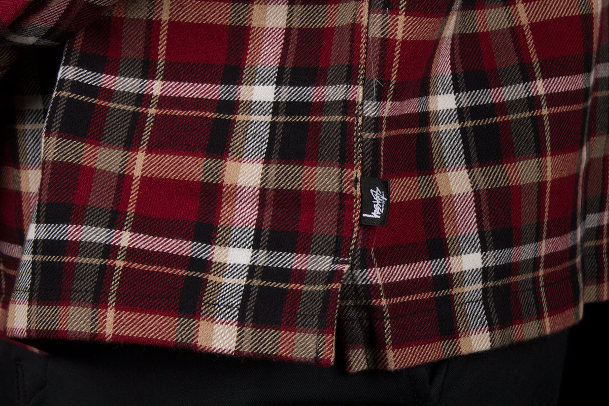Classic Zip Up Plaid L/S Shirt