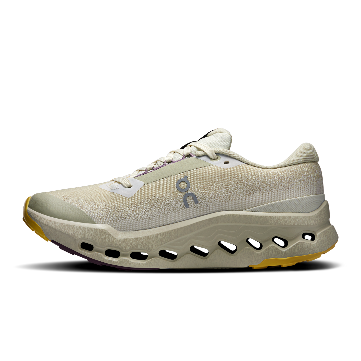 On Running Women's Cloudsurfer Trail 2 Waterproof Shoes - Ghost / Chalk