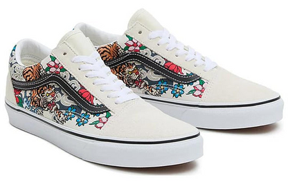 Vans Men's Old Skool Tiger Floral Shoes - Multi / True White
