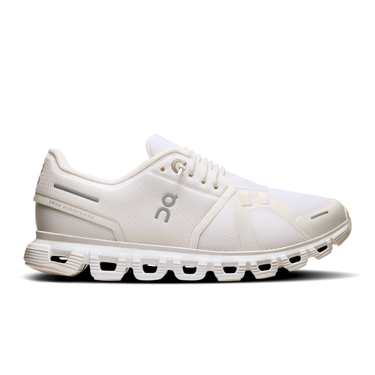 On Running Women's Cloud 6 Wide Shoes - White / White