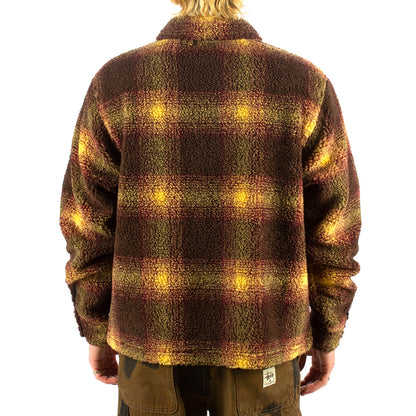 Shadow Plaid Sherpa Zip Shirt