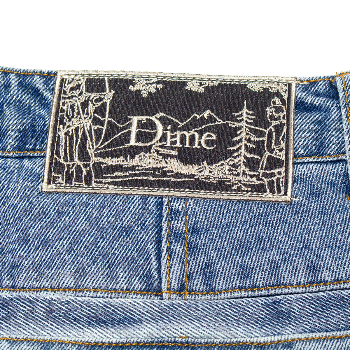 Pleated Denim Shorts