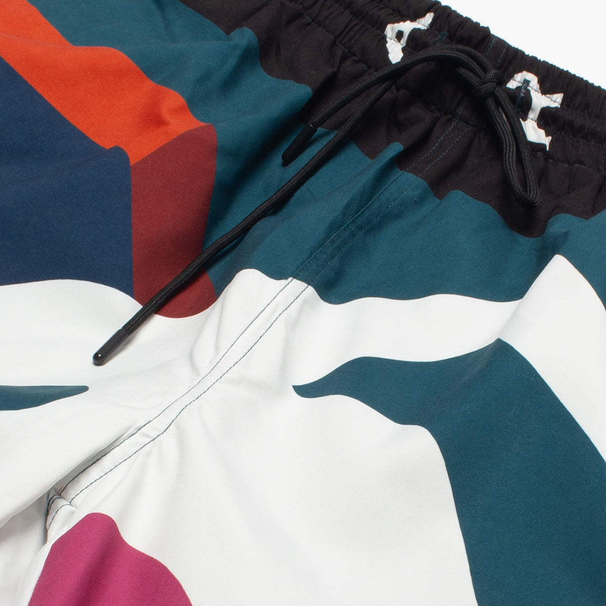 Bleached In White Swim Shorts