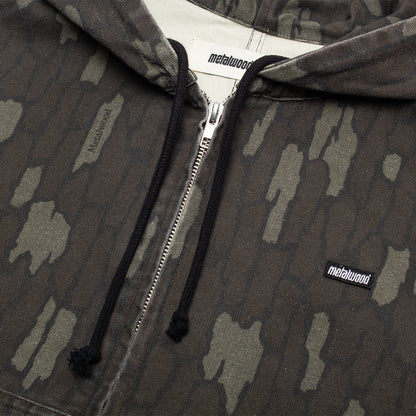 Cotton Twill Zip Hoodie