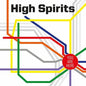 High Spirits- You Are Here - blue w/ white & red splatter