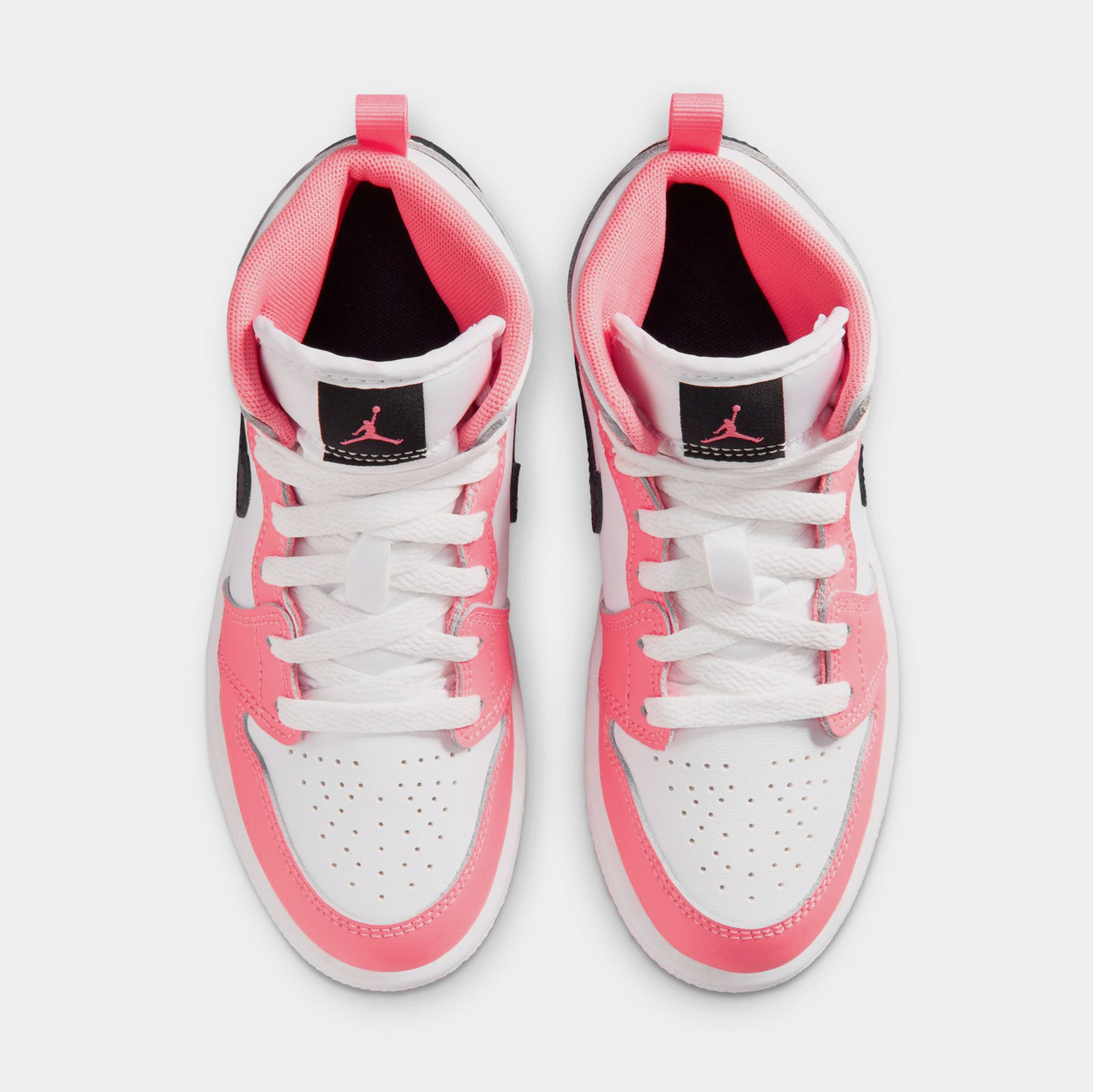 Nike Kids' Jordan 1 Mid Pink Gaze Shoes - Pink Gaze / Pearl Pink / White