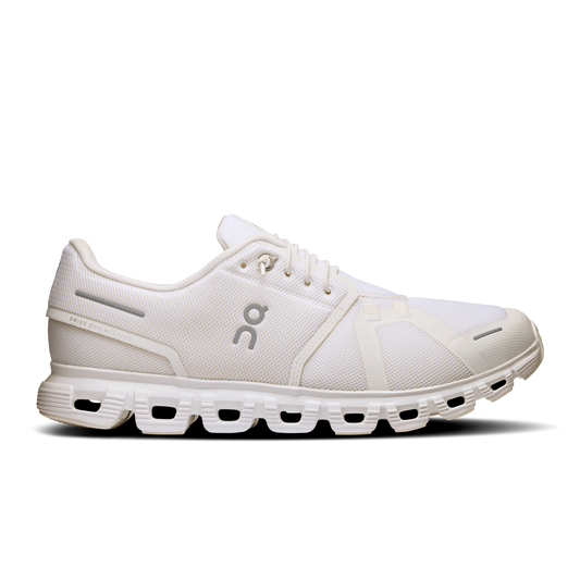 On Running Men's Cloud 6 Wide Shoes - White / White