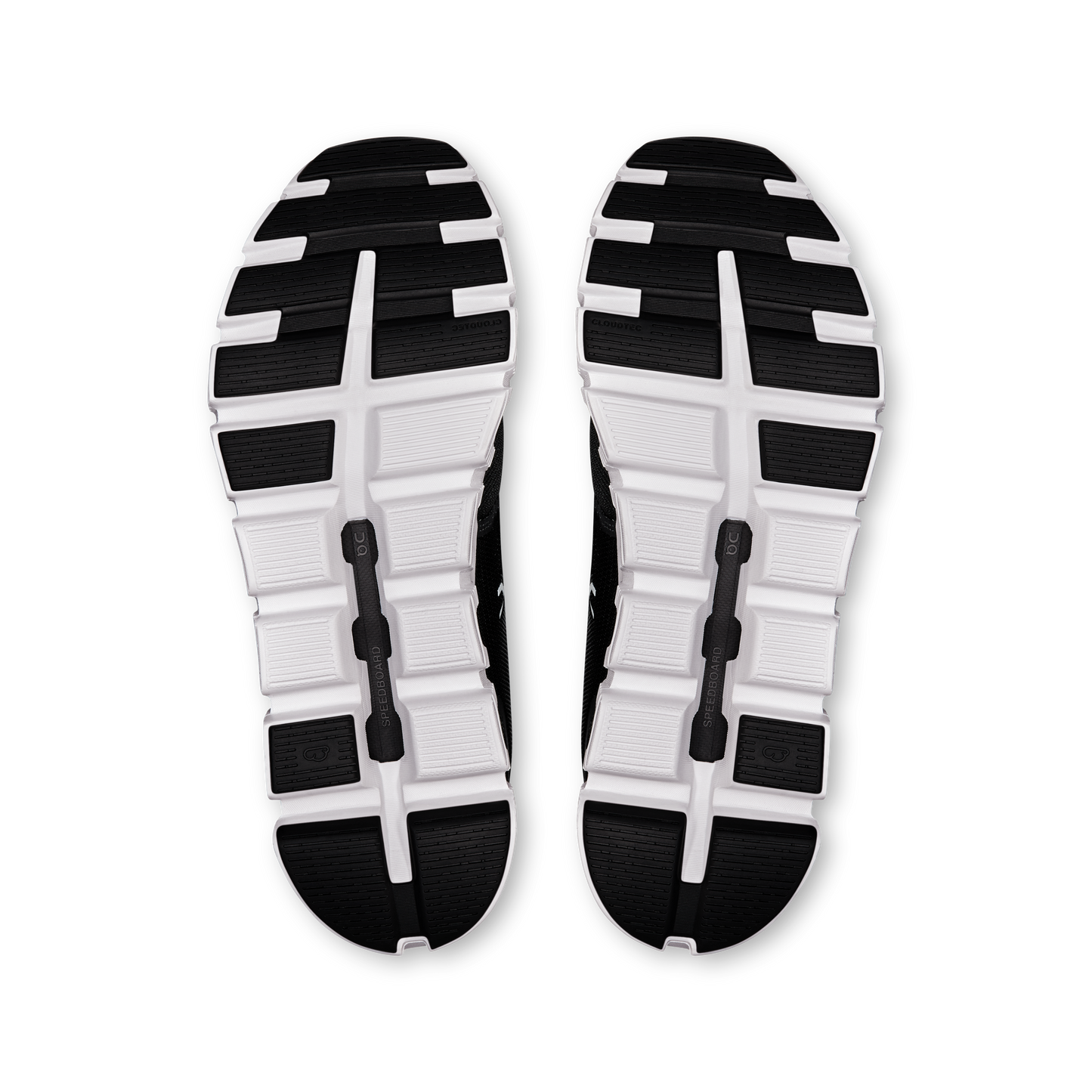 On Running Men's Cloud 6 Wide Shoes - Black / White