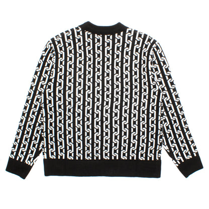 Chain Collared Half Zip Sweater