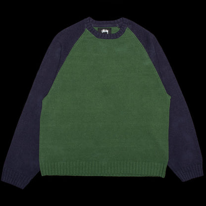 Colorblocked Raglan Crewneck
