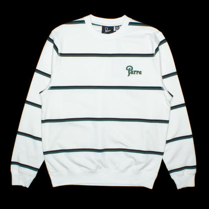 Fancy Logo Striped Crewneck