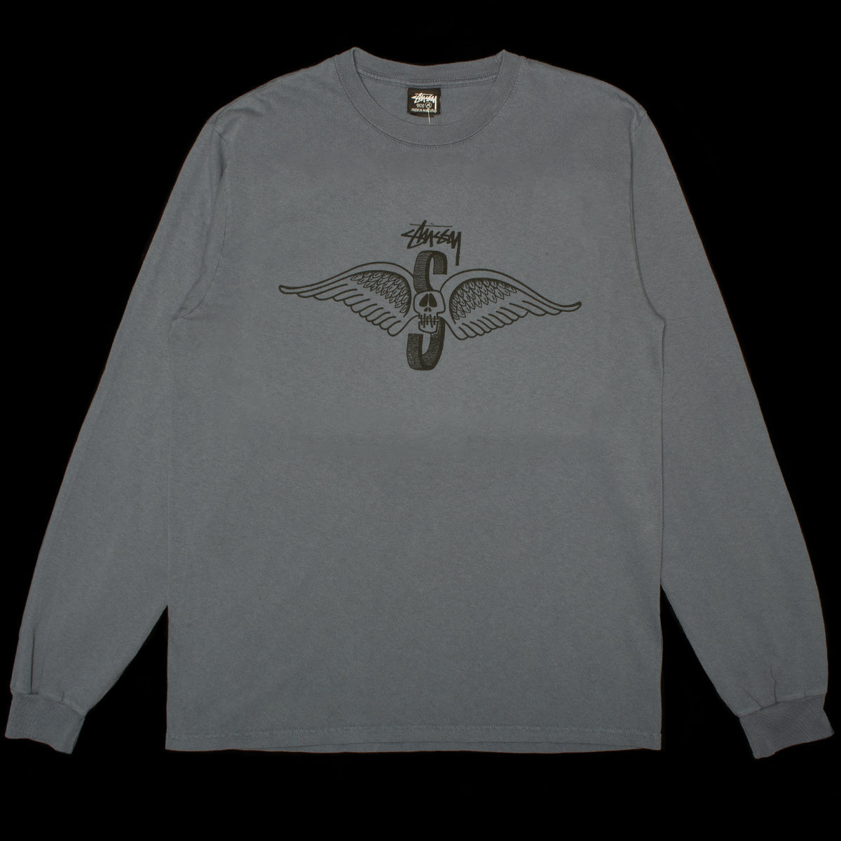 Skull Wings Pigment Dyed L/S T-Shirt