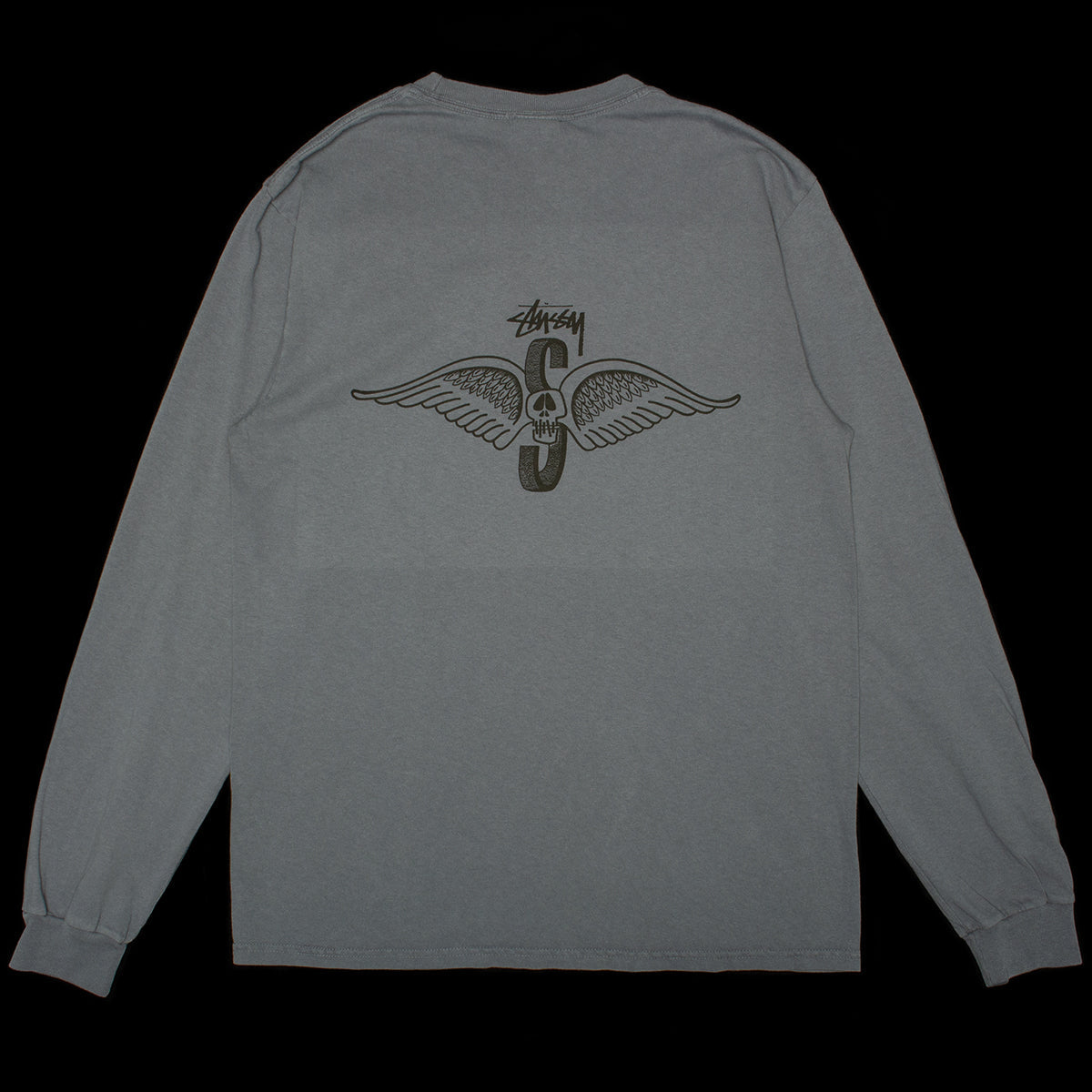 Skull Wings Pigment Dyed L/S T-Shirt