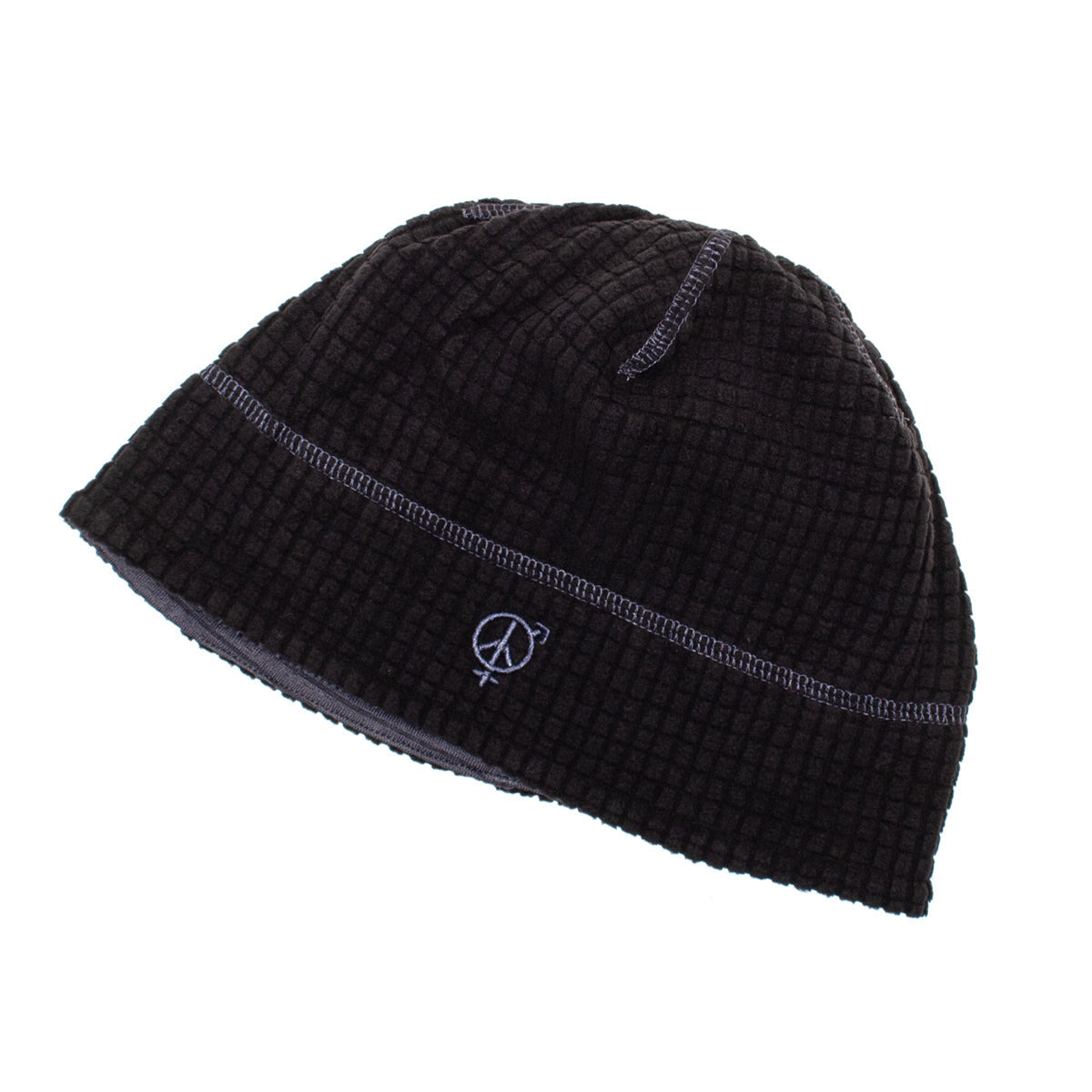 Reversible Grid Fleece Beanie