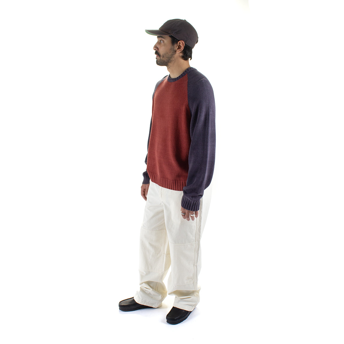 Colorblocked Raglan Crewneck