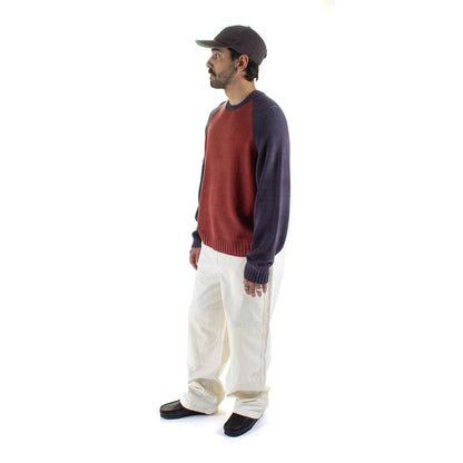 Colorblocked Raglan Crewneck