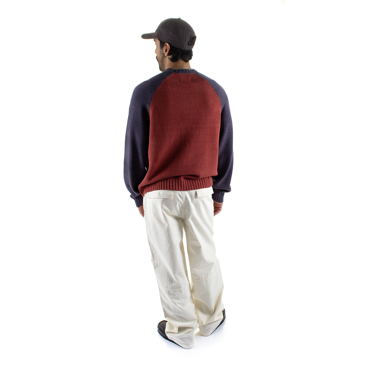 Colorblocked Raglan Crewneck