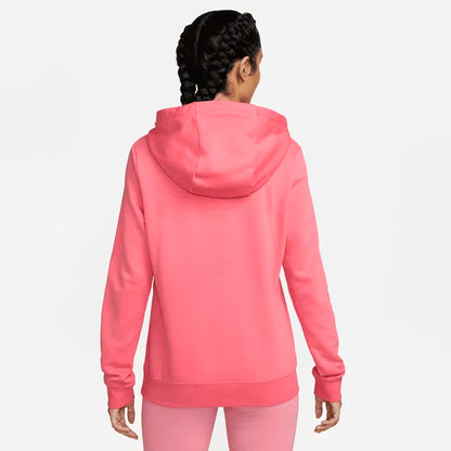 Nike Women's Sportswear Club Fleece Pullover Hoodie Apparel - Sea Coral / White