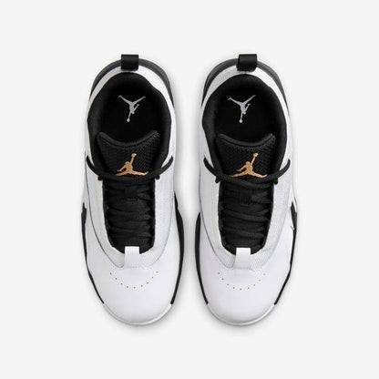 Nike Kids' Jordan Max Aura 6 Shoes - White / Black / Metallic Gold