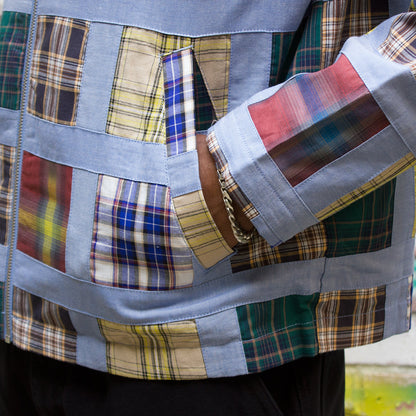 Madras Patchwork Zip Jacket