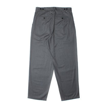 Striped Volume Pleated Trouser