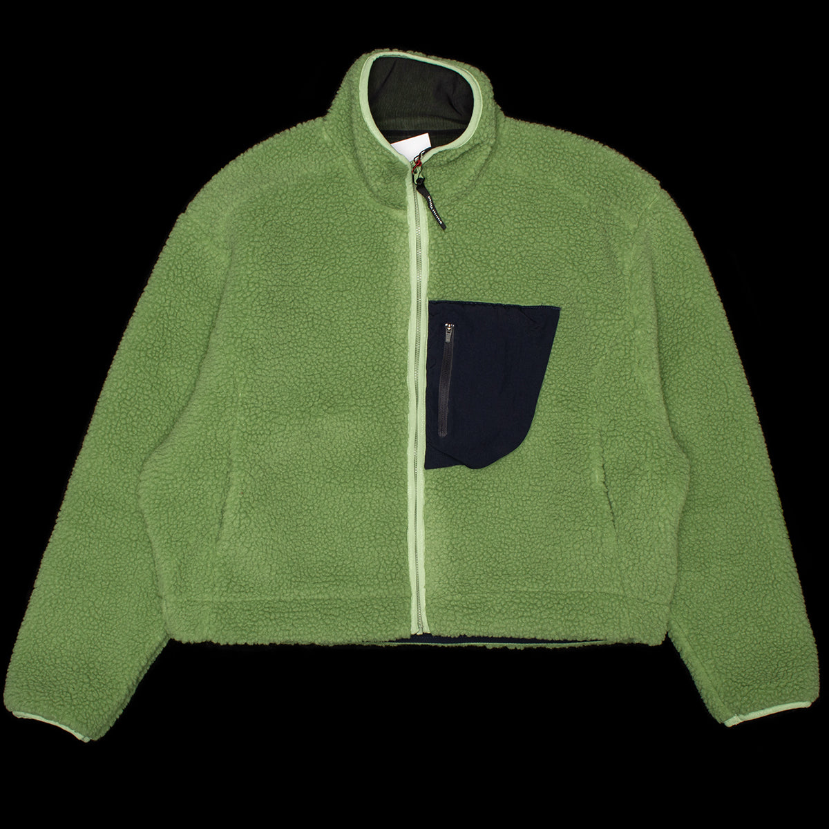 Women's Cropped Wool Pile Fleece Jacket