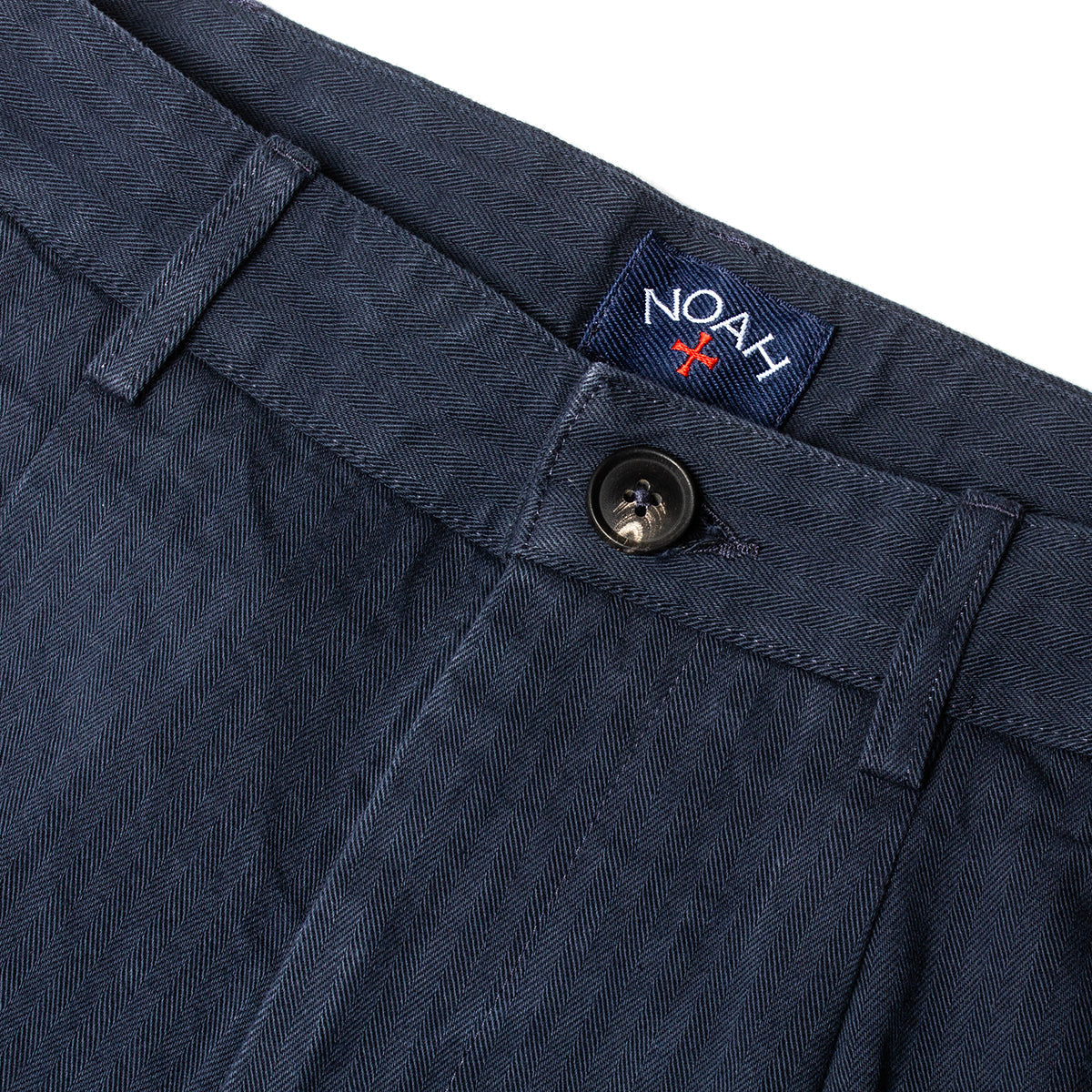 Classic Double-Pleat Herringbone Pants