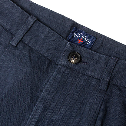 Classic Double-Pleat Herringbone Pants