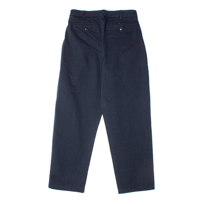 Classic Double-Pleat Herringbone Pants