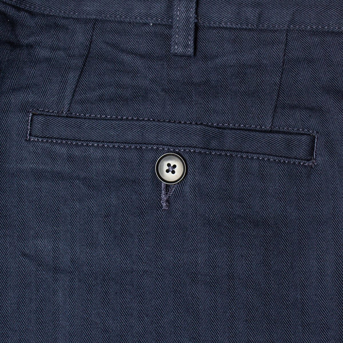 Classic Double-Pleat Herringbone Pants