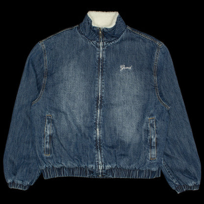 Sherpa Lined Denim Track Jacket