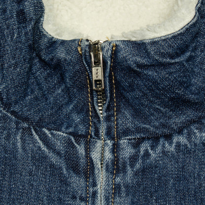 Sherpa Lined Denim Track Jacket