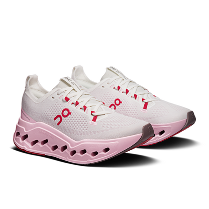 On Running Women's Cloudsurfer Max Shoes - Ivory / Peony