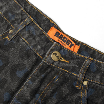 Leopard Denim Jeans