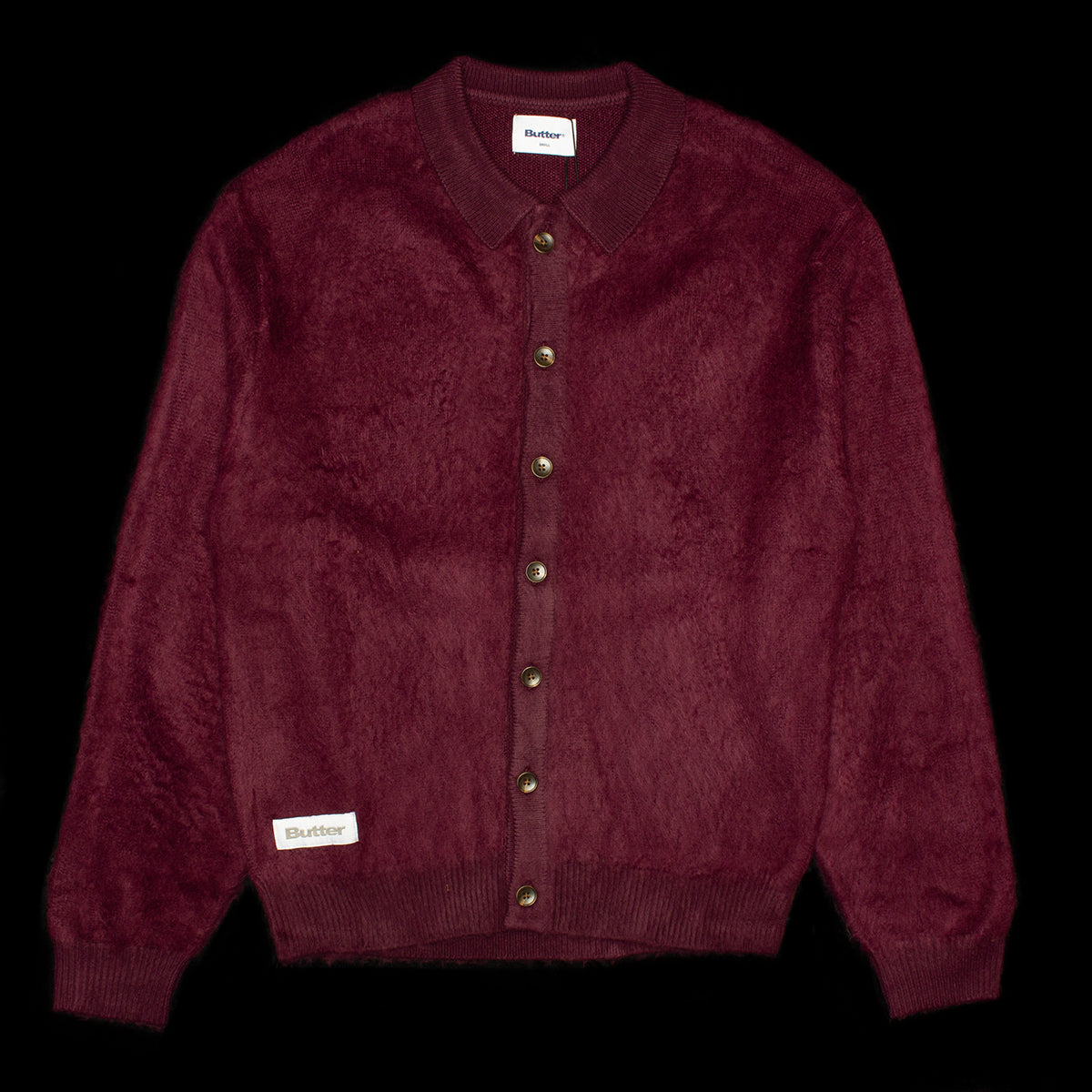 Mohair Button-Up Knitted Shirt