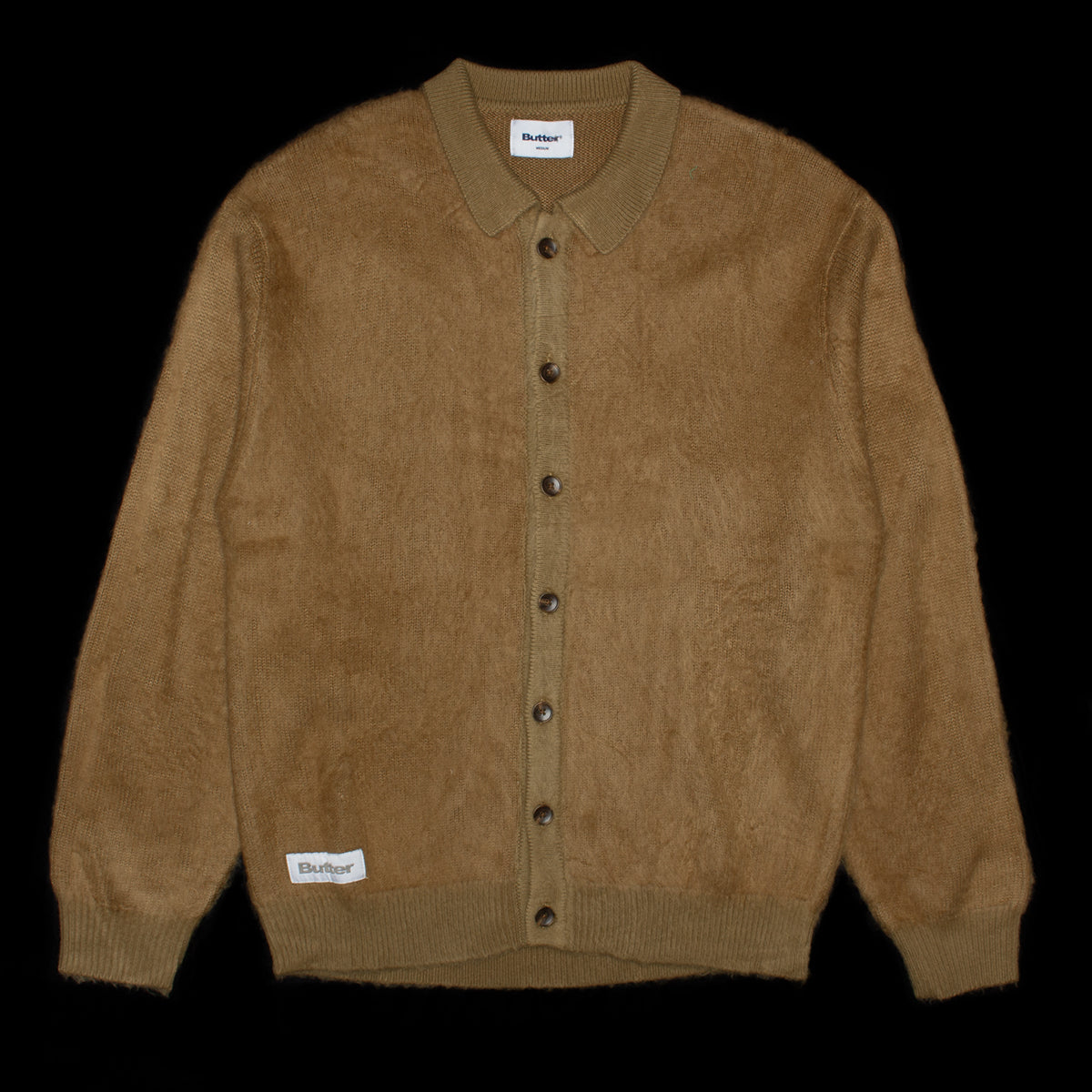 Mohair Button-Up Knitted Shirt