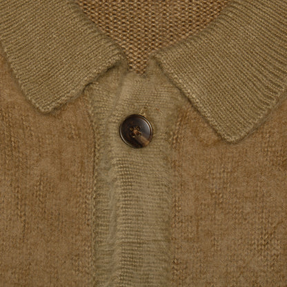 Mohair Button-Up Knitted Shirt